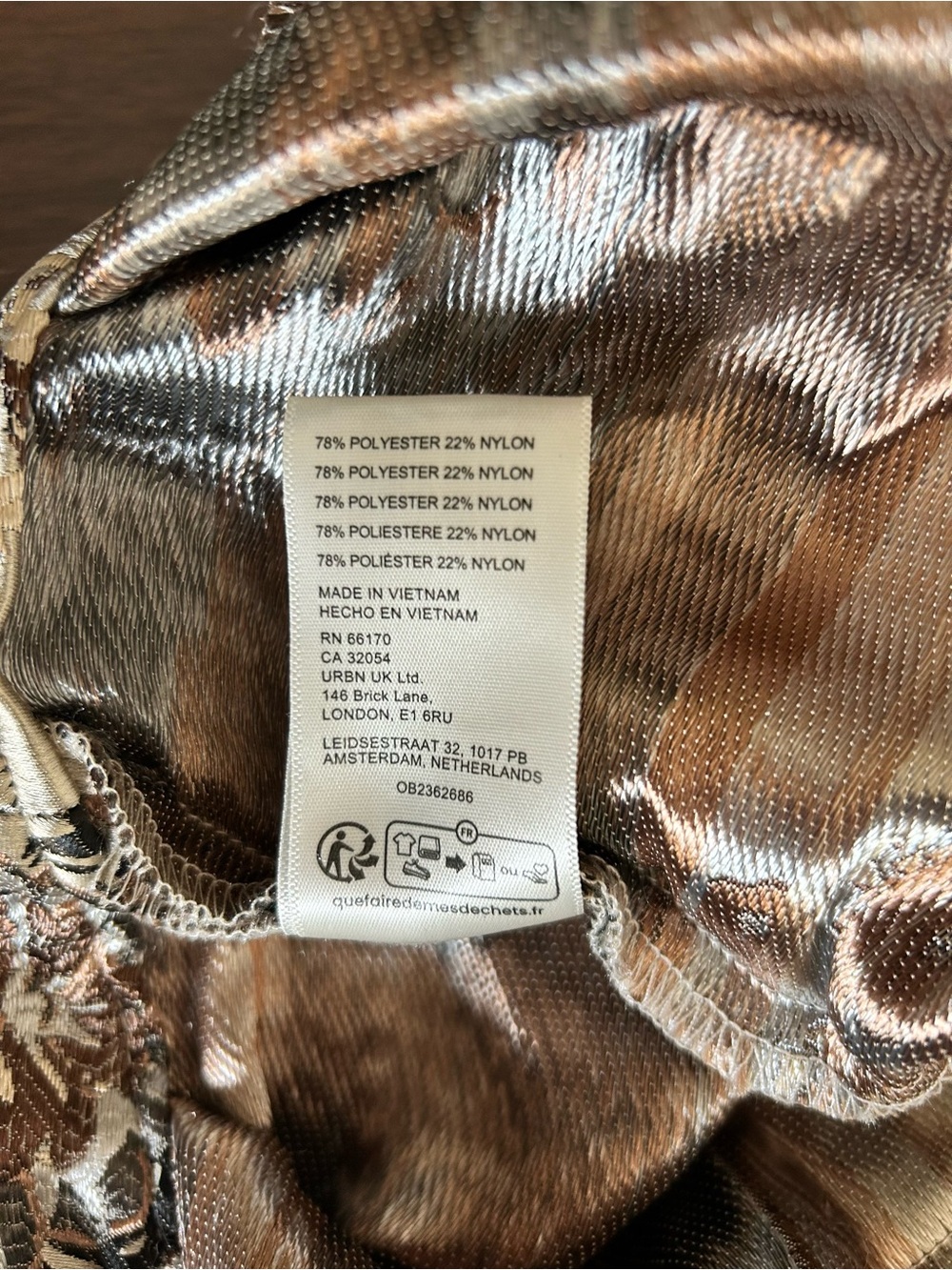 Free People Benjamine Mini Skirt Women's Size 0 Brown Beige Floral Jacquard - Picture 11 of 11